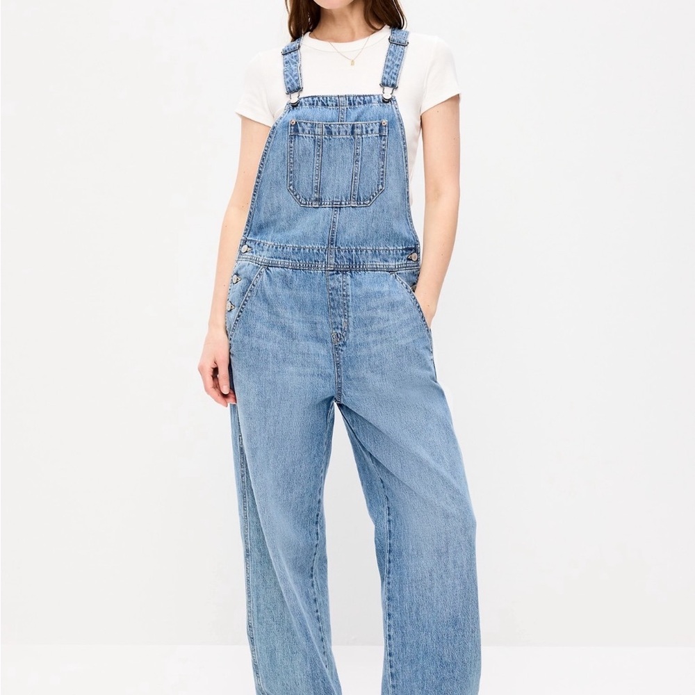 Old Navy Baggy Wide Leg Blue Denim Overalls Jumpsuit size 14 Color: Melvyn